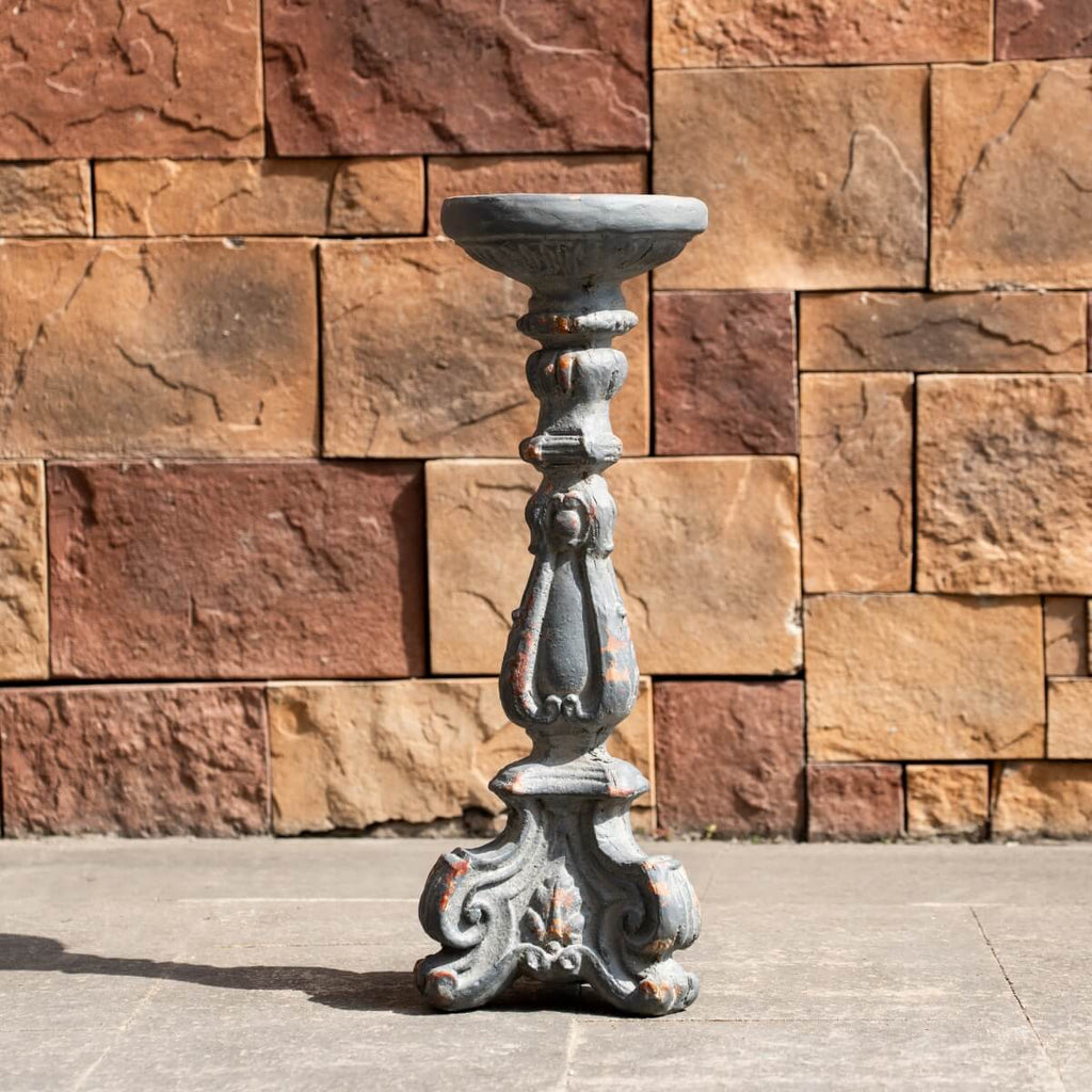 Vintage Grey & Rust Magnesium Oxide Candle Holder Trio (GS-2609/10/11-GR-QZYY)