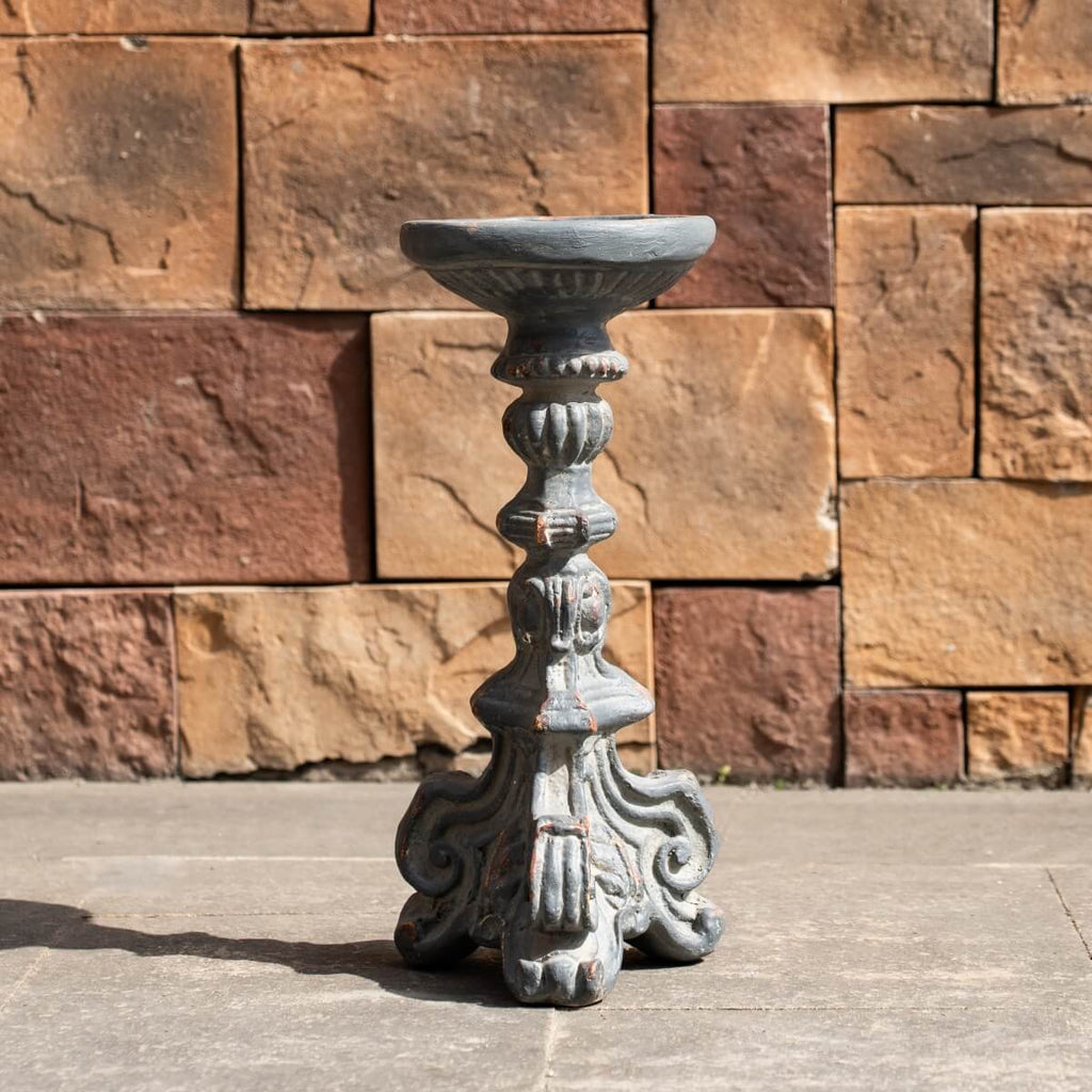 Vintage Grey & Rust Magnesium Oxide Candle Holder Trio (GS-2609/10/11-GR-QZYY)