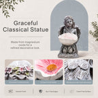 Serene Angel Holding Shell Magnesium Oxide Sculpture (GS-2648-GR-CY)
