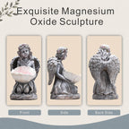 Serene Angel Holding Shell Magnesium Oxide Sculpture (GS-2648-GR-CY)
