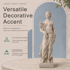 Grand Classical Maiden Holding Roses Magnesium Oxide Garden Statue (GS-2649-GR-CY)