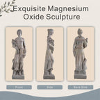 Grand Classical Maiden Holding Roses Magnesium Oxide Garden Statue (GS-2649-GR-CY)