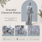 Classical Maiden Holding Flower Basket Magnesium Oxide Sculpture (GS-2650-WH-CY)