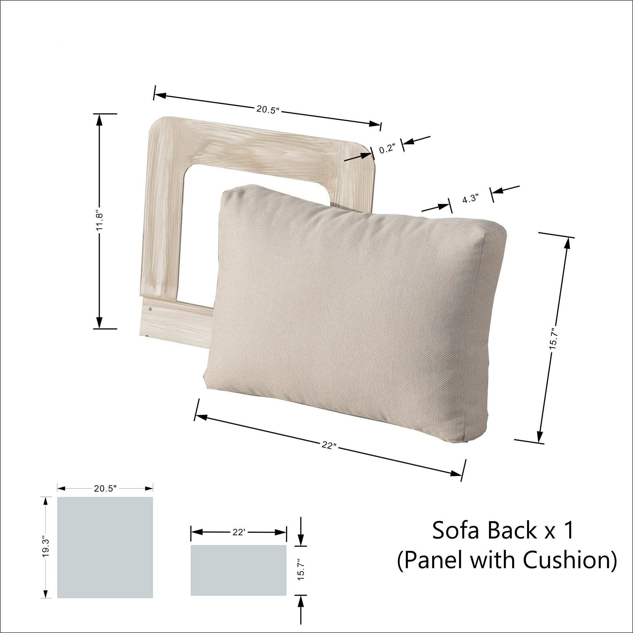 Monterey Modular Collection Sofa Set Accessories (PAS-2510-Accessories)