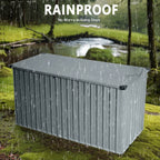 312 Gallons Heavy-Duty Metal Outdoor Storage Box with Gas Lift Lid (PA-9072-GR)