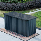 312 Gallons Heavy-Duty Metal Outdoor Storage Box with Gas Lift Lid (PA-9072-GR)