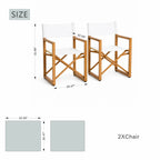 Foldable Wooden Director Chair with Breathable Textilene Fabric (PAC-2508-BR-QN)