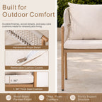 Modern Rope Woven Patio Dining Set with Wood-Grain Table (PAD-2663-Set)