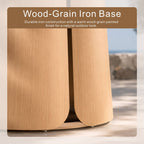 Modern Rope Woven Patio Dining Set with Wood-Grain Table (PAD-2663-Set)