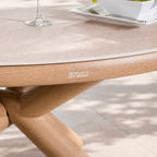 Modern 7-Piece Outdoor Patio Dining Set with Wood-Look Aluminum Frame