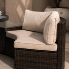 9-Piece Outdoor Fire Pit Set with Round Fire Pit Table, 6 Armchairs & 2 Side Tables (PAG-2665+1205B)