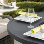 5-Piece Outdoor Fire Pit Set with Round Fire Pit Table & 4 Wicker Chairs (PAG-2665+PAC-009-GR)