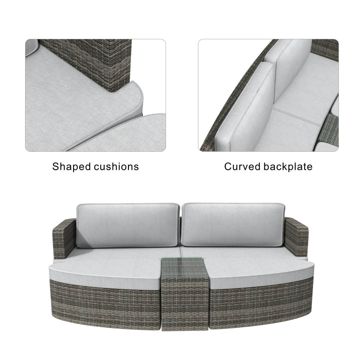 Outdoor Daybed, High-Quality Aluminum Daybed (PAL-1202) – Direct
