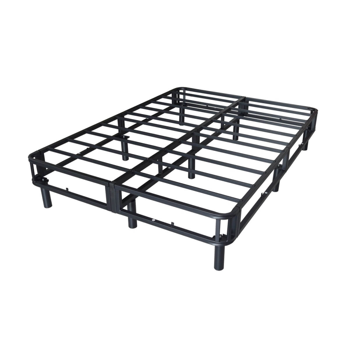 Heavy-Duty Full KD Fabric-Wrapped Platform Bed Frame (PAL-2677-KD-BK-ZJWK)