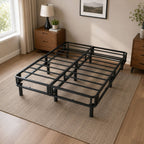 Heavy-Duty Full KD Fabric-Wrapped Platform Bed Frame (PAL-2677-KD-BK-ZJWK)