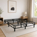 Heavy-Duty Full KD Fabric-Wrapped Platform Bed Frame (PAL-2677-KD-BK-ZJWK)