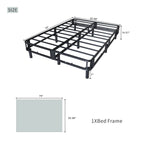 Heavy-Duty Full KD Fabric-Wrapped Platform Bed Frame (PAL-2677-KD-BK-ZJWK)