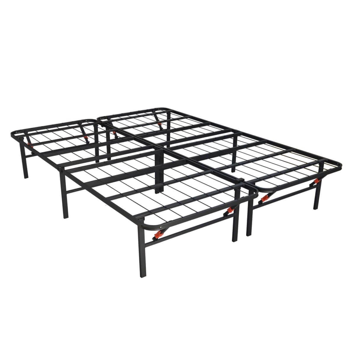 Heavy-Duty Foldable Full Size Metal Platform Bed Frame (PAL-2680-KD-BK-ZJWK)
