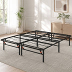 Heavy-Duty Foldable Full Size Metal Platform Bed Frame (PAL-2680-KD-BK-ZJWK)