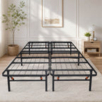 Heavy-Duty Foldable Full Size Metal Platform Bed Frame (PAL-2680-KD-BK-ZJWK)