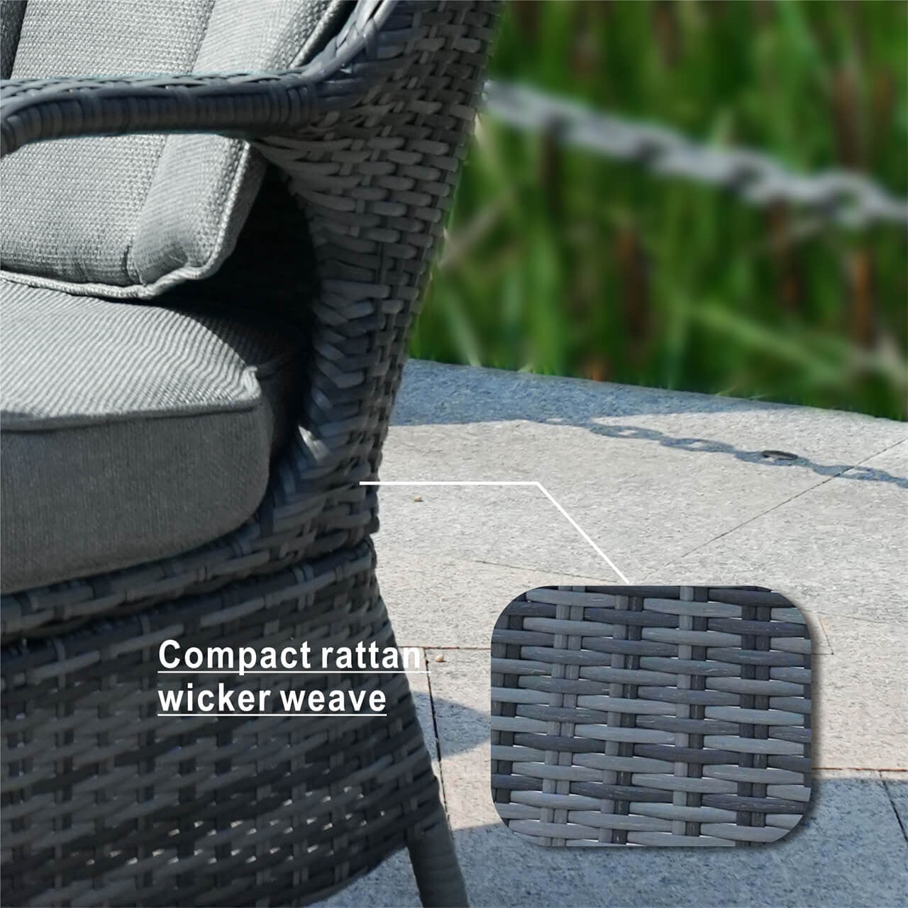 Details Patio Chairs - 2 Pieces Outdoor Rattan Chairs