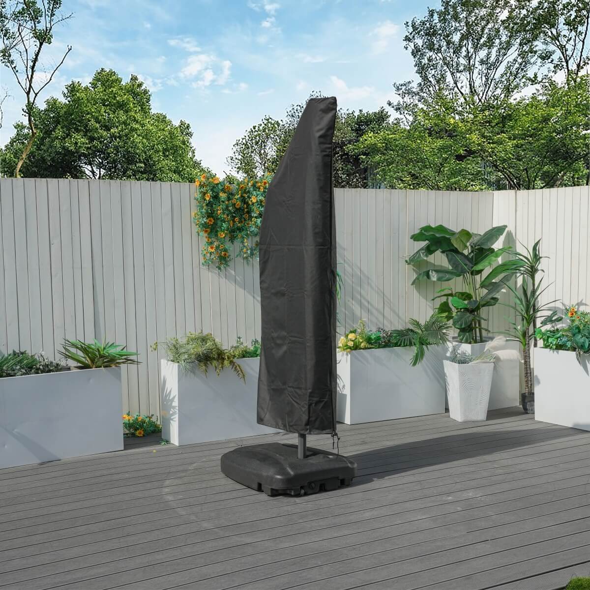 Direct Wicker Patio Outdoor Umbrella Parasol Cover UC-007-BK-scene-01