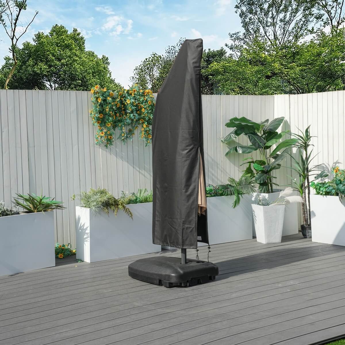 Direct Wicker Patio Outdoor Umbrella Parasol Cover UC-007-BK-scene-03
