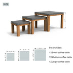 All Aluminum Outdoor 3 - Piece Set, Portable Square Table (PAT - 2341TA - GR) - Direct Wicker