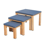 All Aluminum Outdoor 3 - Piece Set, Portable Square Table (PAT - 2341TA - GR) - Direct Wicker