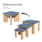 All Aluminum Outdoor 3 - Piece Set, Portable Square Table (PAT - 2341TA - GR) - Direct Wicker