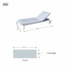 Aluminum Frame Outdoor Daybed Olefin Fabric (PAL-2324DB) - Direct Wicker