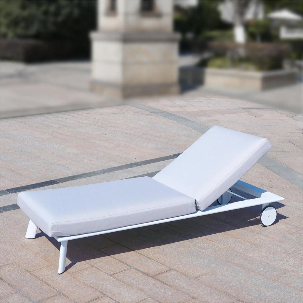 Aluminum Frame Outdoor Daybed Olefin Fabric (PAL-2324DB) - Direct Wicker