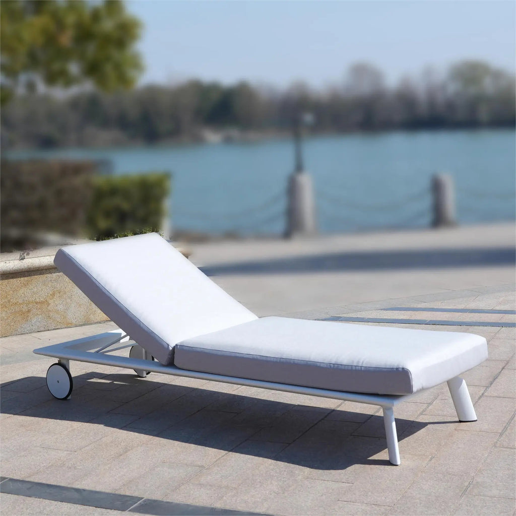 Aluminum Frame Outdoor Daybed Olefin Fabric (PAL-2324DB) - Direct Wicker