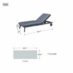 Aluminum Frame Outdoor Daybed Olefin Fabric (PAL-2324DB) - Direct Wicker