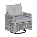 Aluminum Swivel Single Chair (Set of 2) – Durable Outdoor Lounge Chairs with Direct Wicker Weave - Direct Wicker