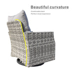 Aluminum Swivel Single Chair (Set of 2) – Durable Outdoor Lounge Chairs with Direct Wicker Weave - Direct Wicker