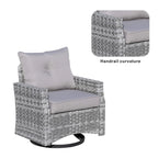 Aluminum Swivel Single Chair (Set of 2) – Durable Outdoor Lounge Chairs with Direct Wicker Weave - Direct Wicker
