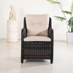 Aluminum Wicker Dining Chair with 3-Line Woven Back& Arms(PAC-012) - Direct Wicker