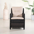 Aluminum Wicker Dining Chair with 3-Line Woven Back& Arms(PAC-012) - Direct Wicker