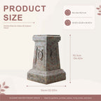 Antique Green & Rust Magnesium Oxide Garden Pedestal Collection (GS-2616/17/18-GR-QZYY) - Direct Wicker