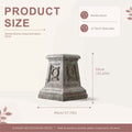 Antique Green & Rust Magnesium Oxide Garden Pedestal Collection (GS-2616/17/18-GR-QZYY) - Direct Wicker