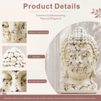 Antique Weathered Buddha Head Magnesium Oxide Sculpture (GS-2615-BR-QZYY) - Direct Wicker