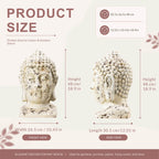 Antique Weathered Buddha Head Magnesium Oxide Sculpture (GS-2615-BR-QZYY) - Direct Wicker