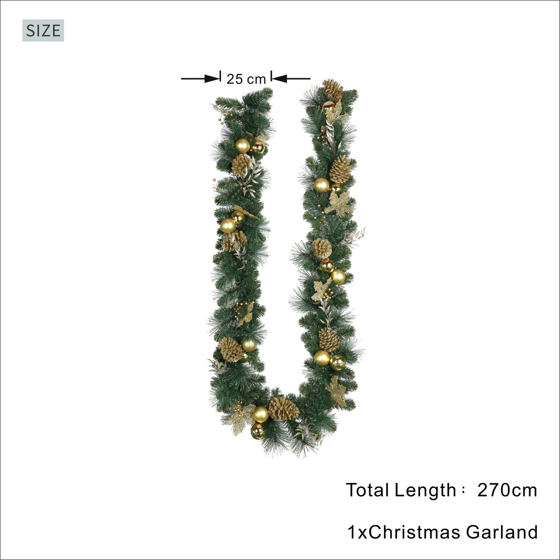 Artificial Christmas Garland Collection – 106.3" (PJG - 2511 / PJG - 2513) - Direct Wicker