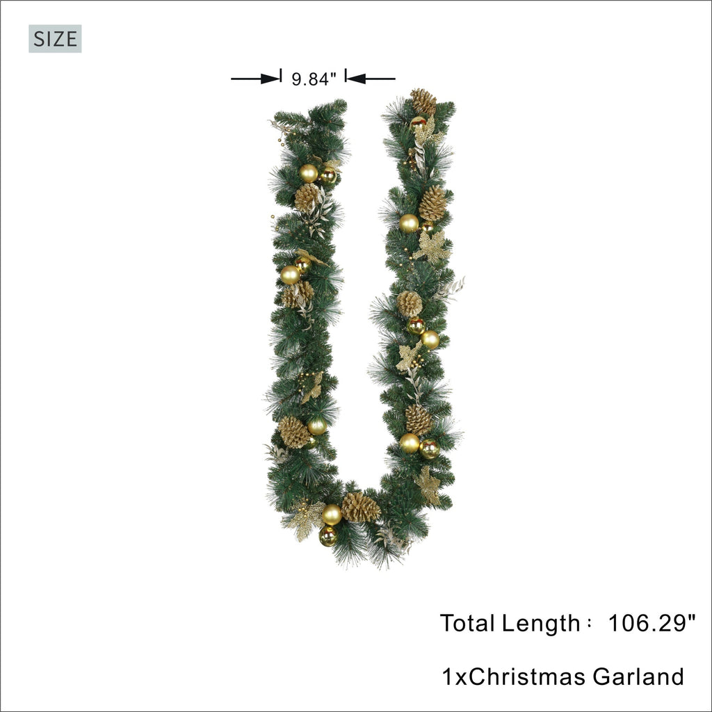 Artificial Christmas Garland Collection – 106.3" (PJG - 2511 / PJG - 2513) - Direct Wicker