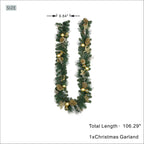 Artificial Christmas Garland Collection – 106.3" (PJG - 2511 / PJG - 2513) - Direct Wicker