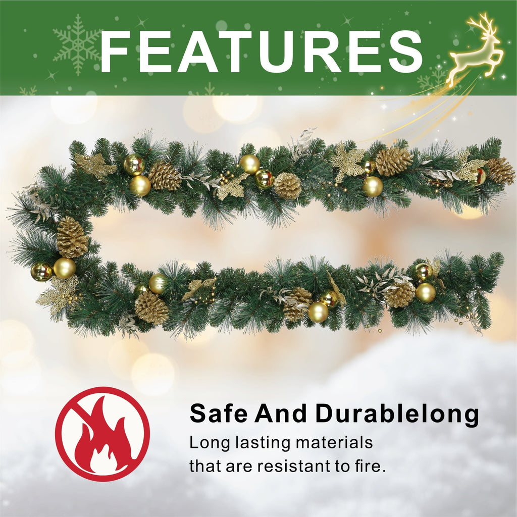 Artificial Christmas Garland Collection – 106.3" (PJG - 2511 / PJG - 2513) - Direct Wicker