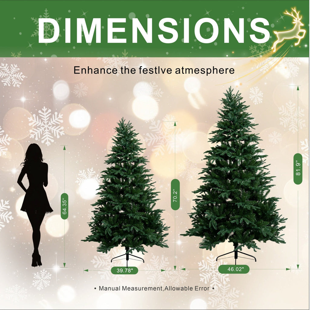 Artificial Christmas Tree – 6FT / 7FT Classic Green Holiday Decoration（PJT - 2503） - Direct Wicker