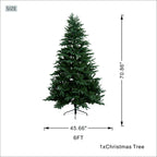 Artificial Christmas Tree – 6FT / 7FT Classic Green Holiday Decoration（PJT - 2503） - Direct Wicker