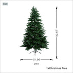 Artificial Christmas Tree – 6FT / 7FT Classic Green Holiday Decoration（PJT - 2503） - Direct Wicker